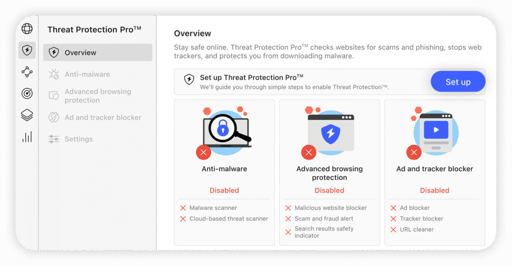 NordVPN отзывы: функция Threat Protection